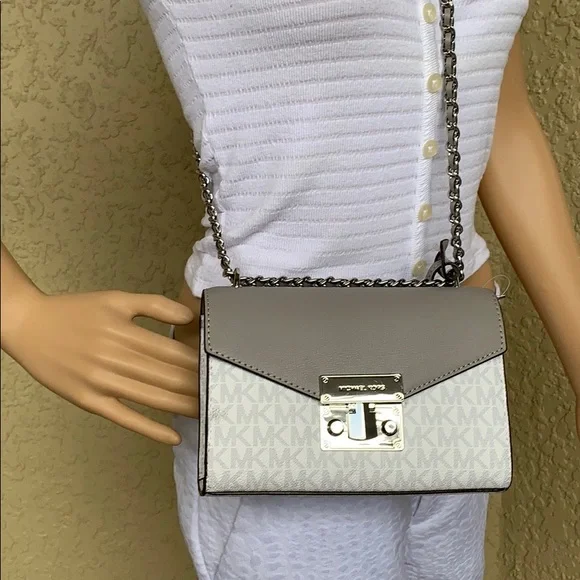 Michael Kors Rose Bright White SM Crossbody - Picture 9 of 16